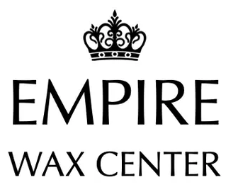 A black and white logo of empire wax center.